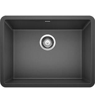 Blanco 522258 Precis 23 1/2" Single Bowl Undermount Silgranit Kitchen Sink in Anthracite