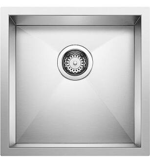 Blanco 518168 Quatrus 17" Single Bowl Undermount Stainless Steel Kitchen Sink in Satin