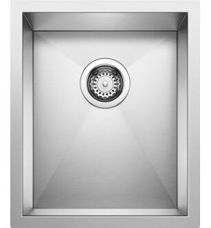 Blanco 516208 Precision 15" Medium Single Bowl Undermount Steelart Kitchen Sink in Satin