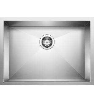 Blanco 515819 Precision 25" Medium Single Bowl Undermount Steelart Kitchen Sink in Satin