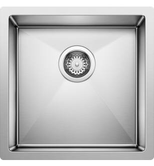 Blanco 515638 Precision 17" Single Bowl Undermount Steelart Kitchen Sink in Polished Satin