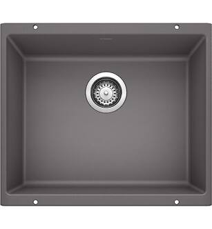 Blanco 519049 Precis 20 3/4" Large Bowl Undermount Silgranit Kitchen Sink in Cinder