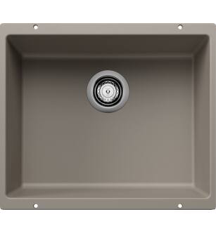 Blanco 517677 Precis 20 3/4" Large Bowl Undermount Silgranit Kitchen Sink in Truffle