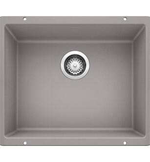 Blanco 513429 Precis 20 3/4" Large Bowl Undermount Silgranit Kitchen Sink in Metallic Gray