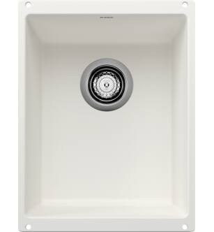 Blanco 513422 Precis 13 3/4" Medium Single Bowl Undermount Silgranit Kitchen Sink in White