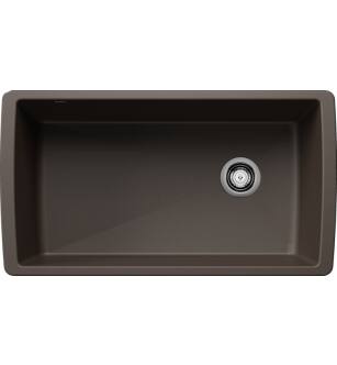 Blanco 441771 Diamond 33 1/2" Single Bowl Undermount Silgranit Kitchen Sink in Cafe Brown