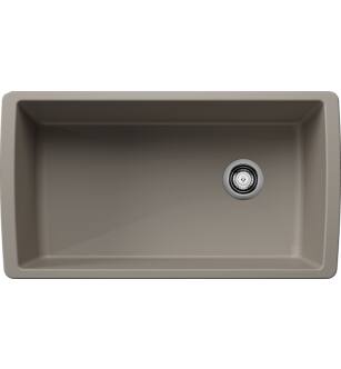 Blanco 441765 Diamond 33 1/2" Single Bowl Undermount Silgranit Kitchen Sink in Truffle
