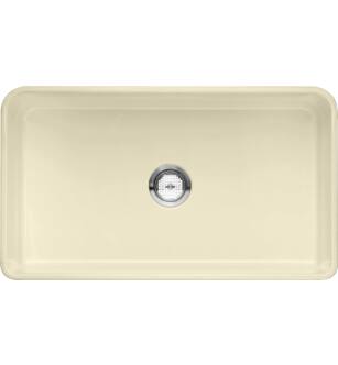 Blanco 525013 Cerana 33" Farmhouse Single Basin Fireclay Kitchen Sink in Biscuit