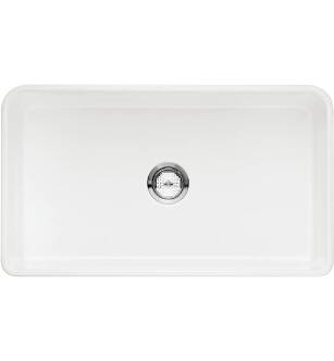 Blanco 525012 Cerana 33" Farmhouse Single Basin Fireclay Kitchen Sink in White