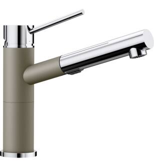 Blanco 441620 Alta Compact 1.8 GPM Single Handle Kitchen Faucet with Pullout Dual Spray in Truffle/Chrome