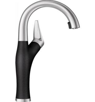Blanco 442039 Artona Bar Kitchen Faucet with Pulldown Dual Spray in Anthracite/Stainless Steel