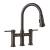 Blanco 442507 Empressa 9" Double Handle Bridge/Deck Mounted Kitchen Faucet with Pull-Down Dual Spray in Oil Rubbed Bronze