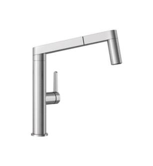 Blanco 402043 Panera 8 7/8" Single Handle Deck Mounted Kitchen Faucet with Pull-Out Dual Spray in Stainless Steel