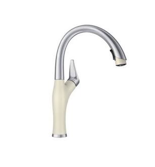 Blanco 442273 Artona 1.5 GPM Kitchen Faucet with Pulldown Dual Spray in Biscuit/Stainless Steel