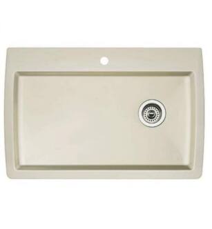 Blanco 440196 Diamond 32 1/2" Single Bowl Undermount Silgranit Kitchen Sink in Biscuit
