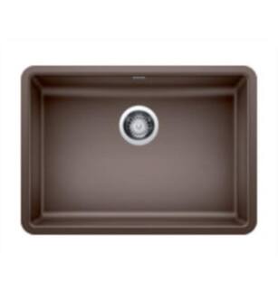 Blanco 442546 Precis 25" Single Bowl Undermount Silgranit Kitchen Sink with ADA Compliant in Cafe Brown