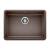 Blanco 442546 Precis 25" Single Bowl Undermount Silgranit Kitchen Sink with ADA Compliant in Cafe Brown