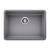 Blanco 442545 Precis 25" Single Bowl Undermount Silgranit Kitchen Sink with ADA Compliant in Metallic Grey