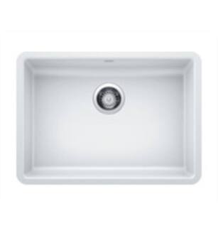 Blanco 442542 Precis 25" Single Bowl Undermount Silgranit Kitchen Sink with ADA Compliant in White