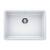 Blanco 442542 Precis 25" Single Bowl Undermount Silgranit Kitchen Sink with ADA Compliant in White