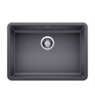 Blanco 442539 Precis 25" Single Bowl Undermount Silgranit Kitchen Sink with ADA Compliant in Cinder