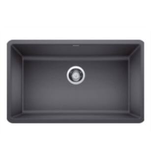 Blanco 442530 Precis 30" Single Bowl Undermount Silgranit Kitchen Sink in Cinder