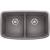 Blanco 442202 Valea 32" Equal Double Bowl Undermount Silgranit Kitchen Sink in Metallic Gray