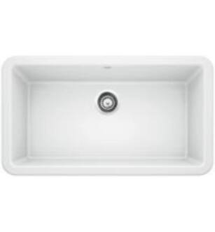 Blanco 401899 Ikon 33" Single Bowl Farmhouse/Front-Apron Silgranit Kitchen Sink in White