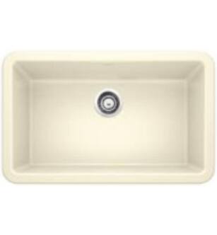 Blanco 401780 Ikon 30" Single Bowl Farmhouse/Front-Apron Silgranit Kitchen Sink in Biscuit