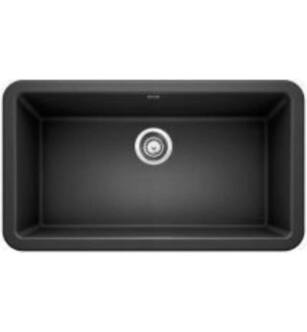 Blanco 401895 Ikon 33" Single Bowl Farmhouse/Front-Apron Silgranit Kitchen Sink in Anthracite