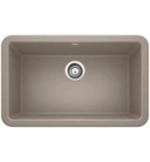 Blanco 401777 Ikon 30" Single Bowl Farmhouse/Front-Apron Silgranit Kitchen Sink in Truffle
