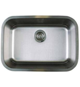 Blanco 441025 Stellar 25" Medium Single Bowl Undermount Stainless Steel Kitchen Sink in Refined Brushed