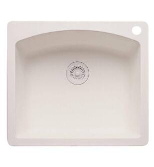 Blanco 440212 Diamond 25" Single Bowl Drop In Silgranit Kitchen Sink in Biscuit
