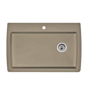 Blanco 441287 Diamond 32 1/2" Single Bowl Undermount Silgranit Kitchen Sink in Truffle