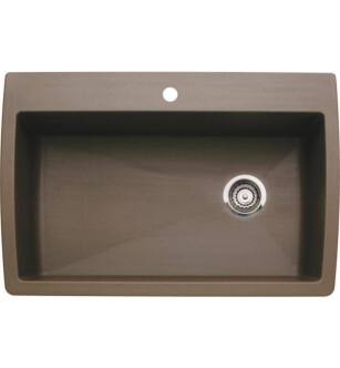 Blanco 440192 Diamond 32 1/2" Single Bowl Silgranit Kitchen Sink in Cafe Brown