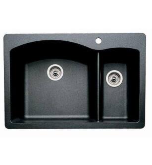 Blanco 440199 Diamond 33" Double Bowl Silgranit Kitchen Sink in Anthracite