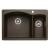 Blanco 440197 Diamond 33" Double Bowl Silgranit Kitchen Sink in Cafe Brown