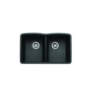 Blanco 440184 Diamond 32" Double Bowl Undermount Silgranit Kitchen Sink in Anthracite
