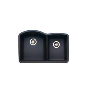 Blanco 440179 Diamond 32" Double Bowl Undermount Silgranit Kitchen Sink in Anthracite