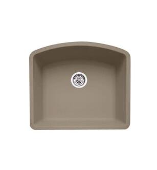 Blanco 441281 Diamond 24" Single Bowl Undermount Silgranit Kitchen Sink in Truffle