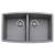 Blanco 440072 Performa 33" Double Bowl Undermount Silgranit Kitchen Sink in Metallic Gray