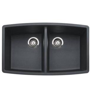 Blanco 440069 Performa 33" Double Bowl Undermount Silgranit Kitchen Sink in Anthracite