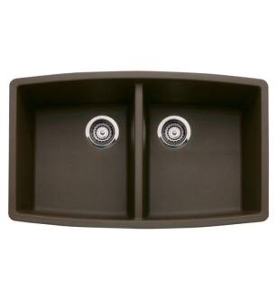 Blanco 440068 Performa 33" Double Bowl Undermount Silgranit Kitchen Sink in Cafe Brown