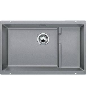 Blanco 519452 Precis 28 3/4" Single Bowl Undermount Silgranit Kitchen Sink in Metallic Gray