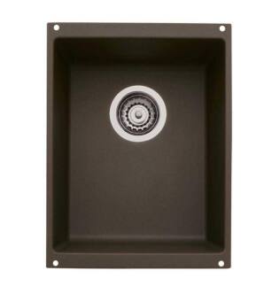 Blanco 515653 Precis 13 3/4" Medium Single Bowl Undermount Silgranit Kitchen Sink in Cafe Brown