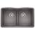 Blanco 442077 Diamond 32" Double Bowl Undermount Silgranit Kitchen Sink with Low Divide in Metallic Gray