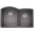 Blanco 441592 Diamond 32" Double Bowl Undermount Silgranit Kitchen Sink with Low Divide in Metallic Gray