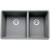 Blanco 441130 Precis 33" Double Bowl Undermount Silgranit Kitchen Sink in Metallic Gray