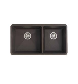 Blanco 441129 Precis 33" Double Bowl Undermount Silgranit Kitchen Sink in Cafe Brown