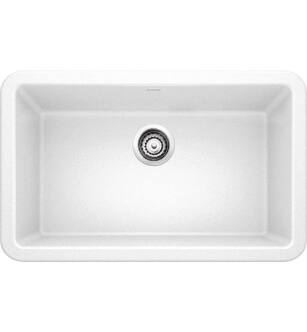 Blanco 401734 Ikon 29 3/8" Single Bowl Farmhouse/Front-Apron Silgranit Kitchen Sink in White